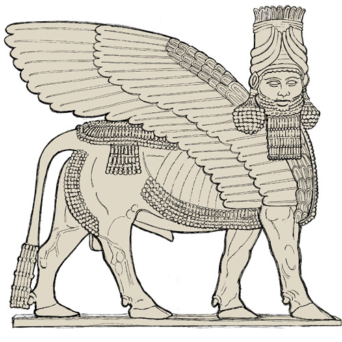 the god
Ninurat has four wings