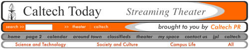 Banner from Caltech Streaming Theater website