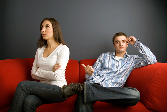 photo of couple having a disagreement