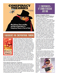 Conspiracy Theories booklet (page 1)