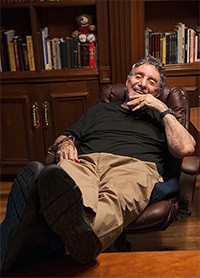 William Peter Blatty inside of his home office in 2009. Photo by jtblatty (Own work) [CC BY 4.0 (http://creativecommons.org/licenses/by/4.0)], via Wikimedia Commons (https://commons.wikimedia.org/wiki/File:William-Peter-Blatty-2009.jpg)