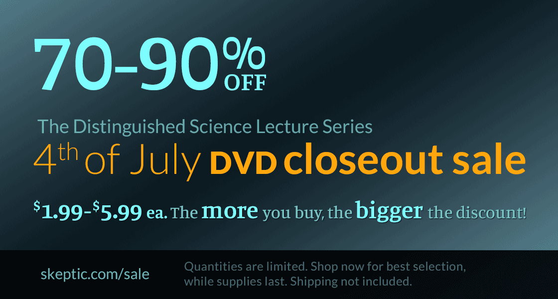 70-90% off Distinguished Science Lecture DVDs, while supplies last, shipping not included