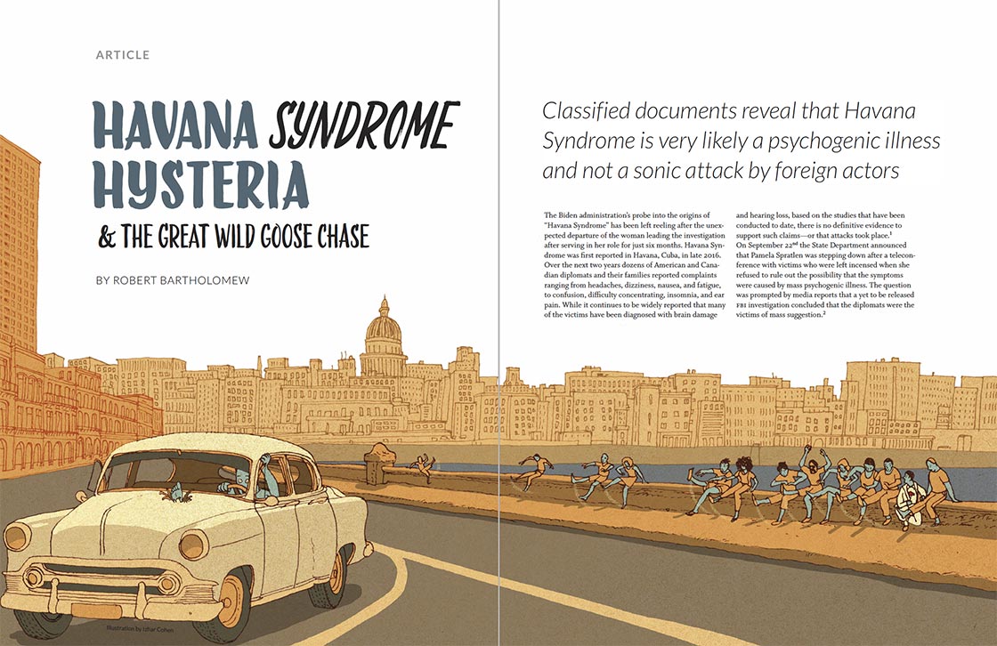 Havana Syndrome Hysteria and the Great Wild Goose Chase (2-page spread from issue 26.4)