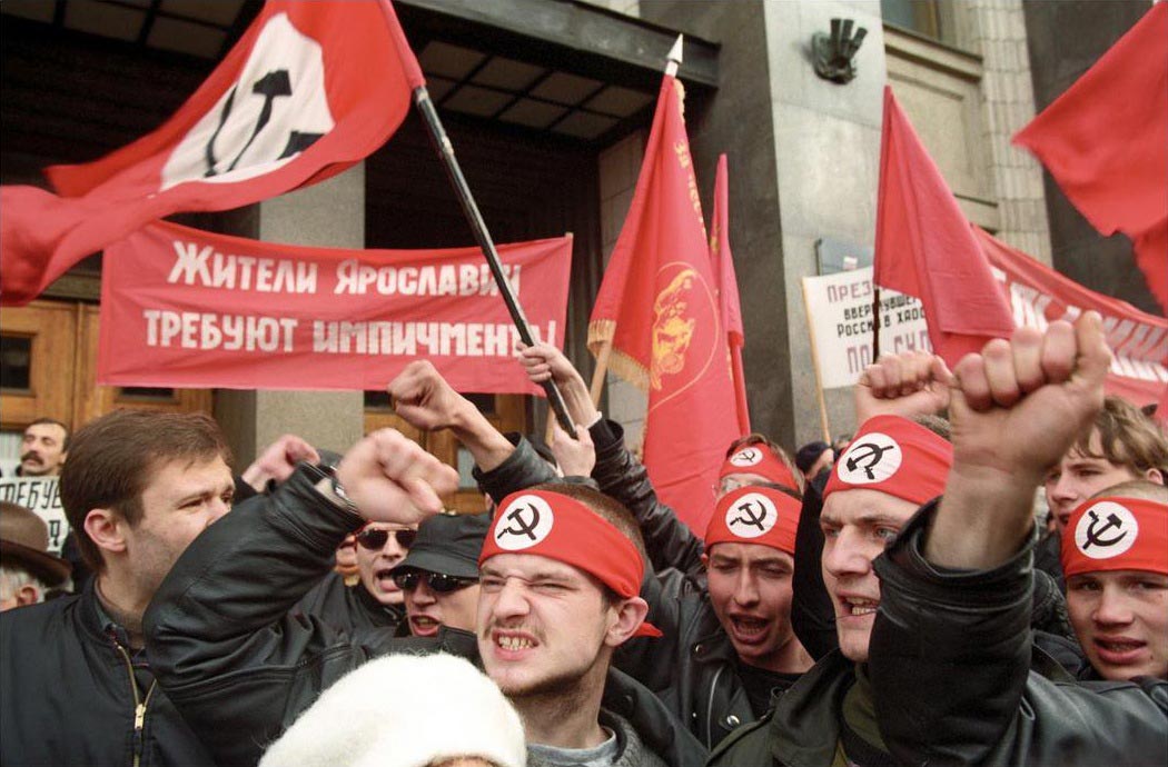 National Bolsheviks with flag