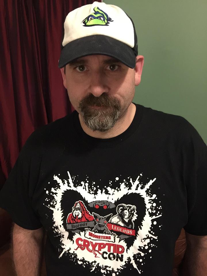Blake Smith in his CryptidCon T-shirt (photo courtesy Kathleen Smith) 