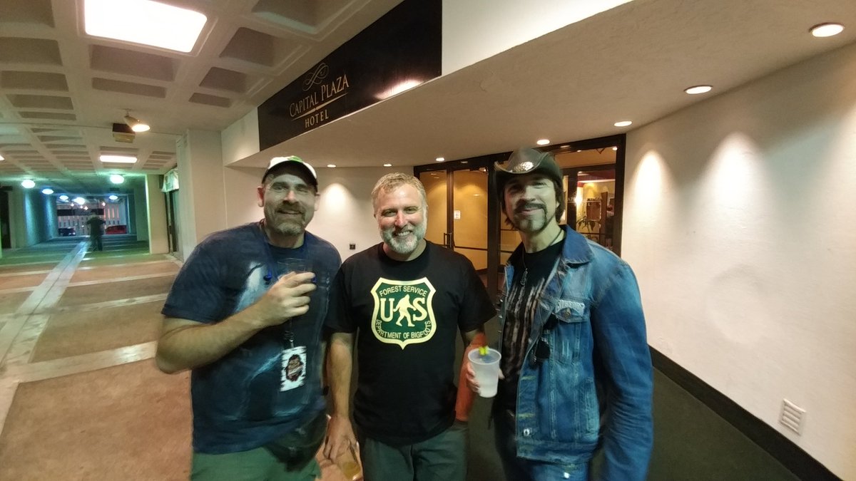 Blake Smith, Cliff Barackman and Lyle Blackburn at CryptidCon 2017 (photo courtesy Blake Smith)